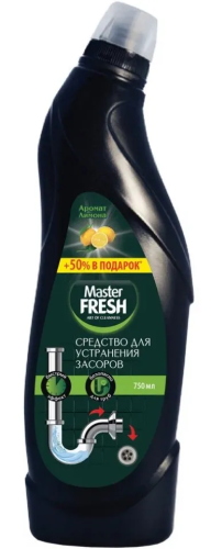 MASTER FRESH средство д/устранения засоров в трубах лимон 750мл